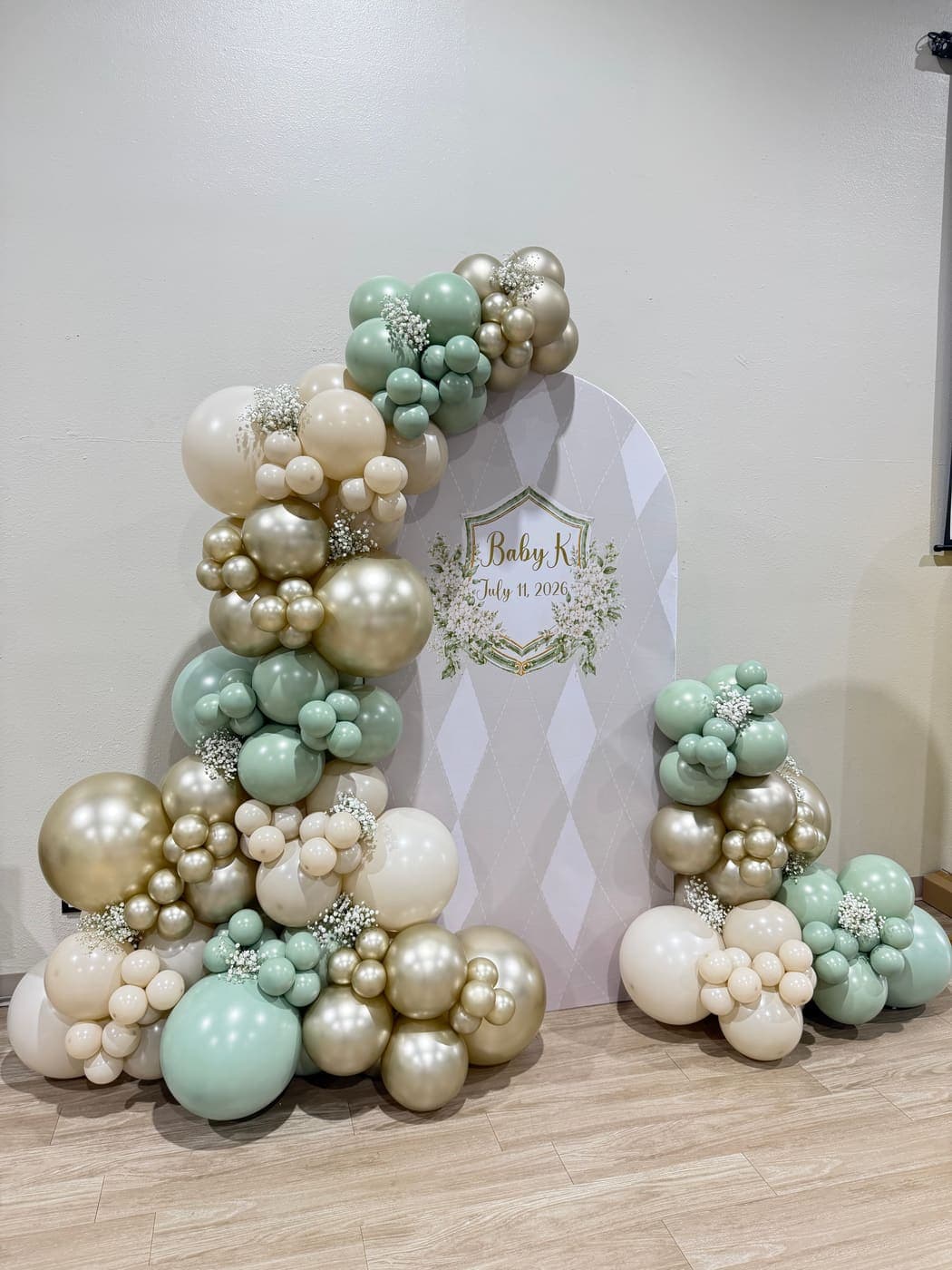 Baby K Sage & Gold Baby Shower