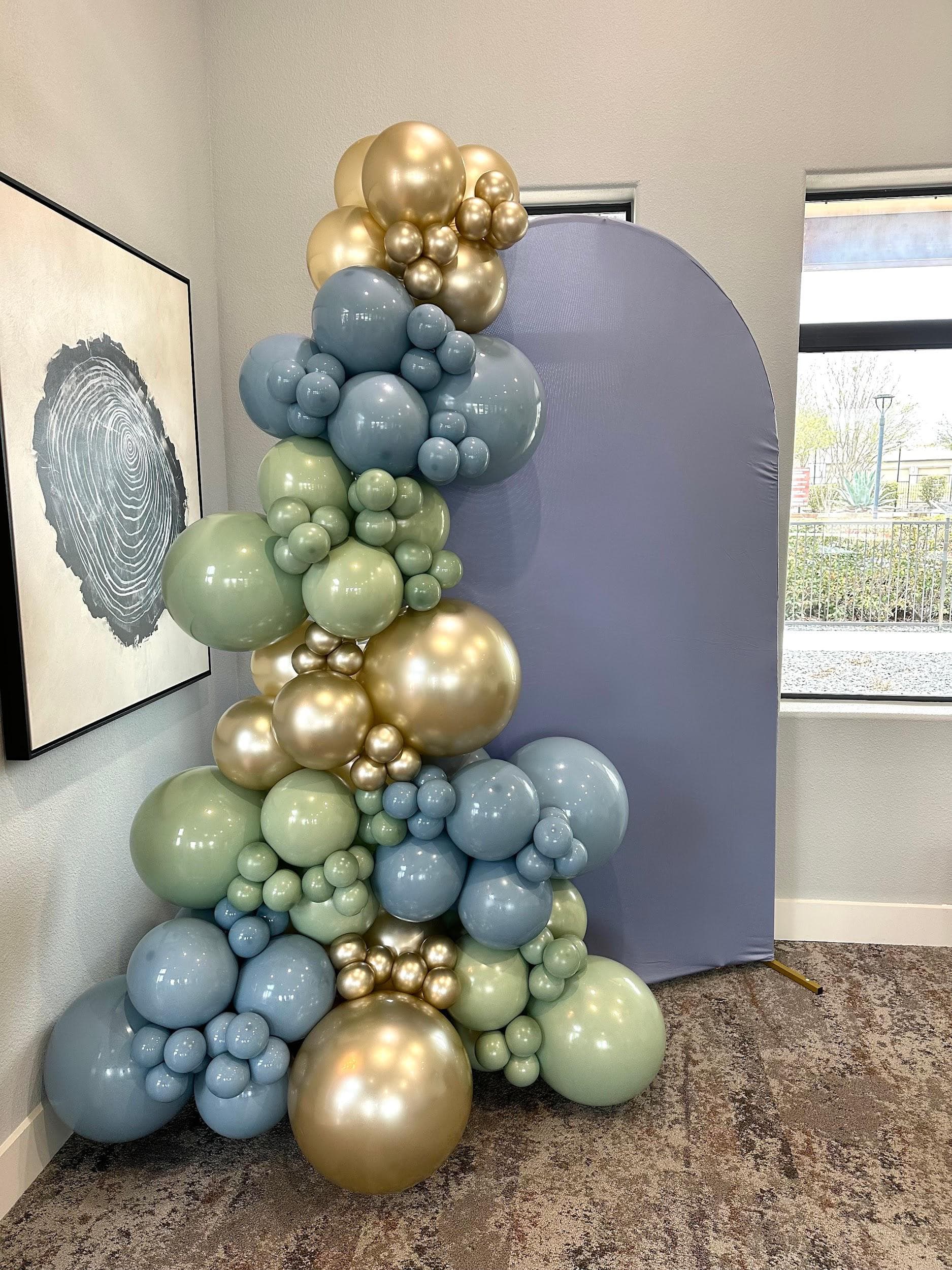 Blue, Sage & Gold Backdrop