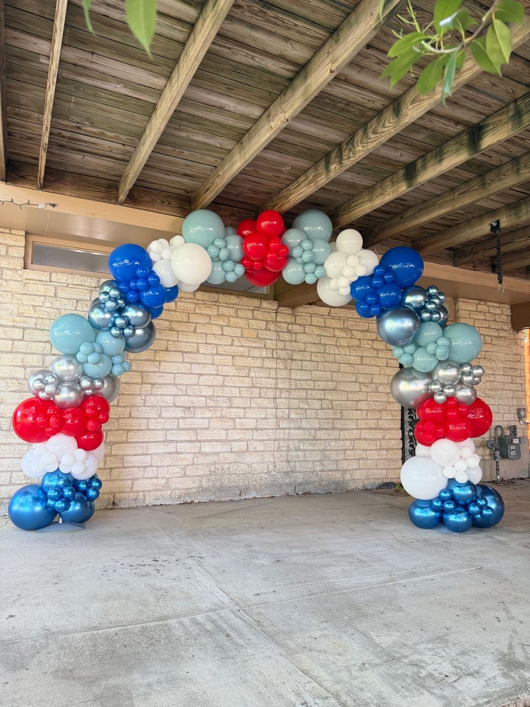 Patriotic Red, White & Blue Garland